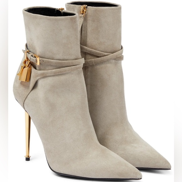 Tom Ford Padlock Pointed Toe Heel bootie - Picture 1 of 16